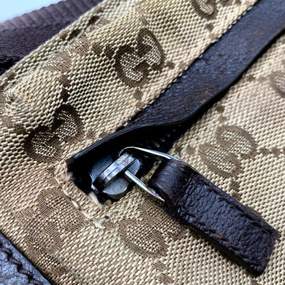 【中古品】【メンズ/レディース】 GUCCI グッチ 28566 GG キャンバス WAIST POUCH ウエストポーチ 鞄 カバン ボディバッグ 180-250605-ma-06-izu カラー：茶系 万代Net店