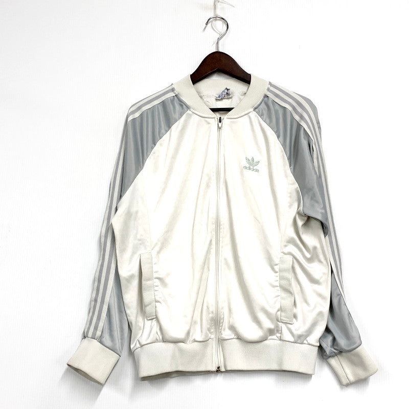 【中古品】【メンズ】 adidas アディダス TRACK JACKET トラックジャケット ATP KEYROLANタグ USA製 146-250606-as-04-izu サイズ：M カラー：ホワイト×グレー 万代Net店