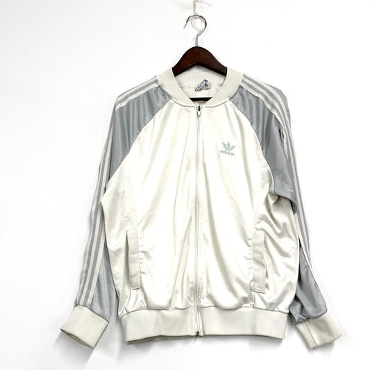 【中古品】【メンズ】 adidas アディダス TRACK JACKET トラックジャケット ATP KEYROLANタグ USA製 146-250606-as-04-izu サイズ：M カラー：ホワイト×グレー 万代Net店