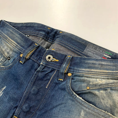 【中古品】【メンズ】 BLUE EYECONS BELTHER DENIM PANTS 0828T ブルーアイコン デニムパンツ ジーンズ ボトムス 152-250613-as-21-izu サイズ：26 カラー：インディゴ 万代Net店
