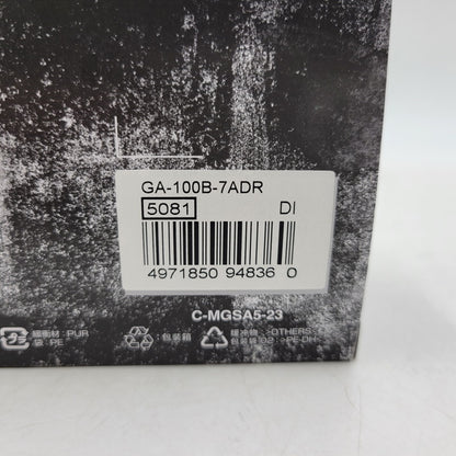 【中古美品】【メンズ/レディース】 G-SHOCK ジーショック GA-100B-7A 腕時計 時計 199-260526-kh-20-izu サイズ：55 × 51.2 × 16.9 mm カラー：ホワイト×ブラック 万代Net店