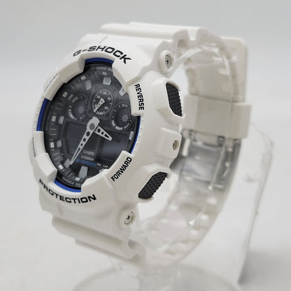 【中古美品】【メンズ/レディース】 G-SHOCK ジーショック GA-100B-7A 腕時計 時計 199-260526-kh-20-izu サイズ：55 × 51.2 × 16.9 mm カラー：ホワイト×ブラック 万代Net店