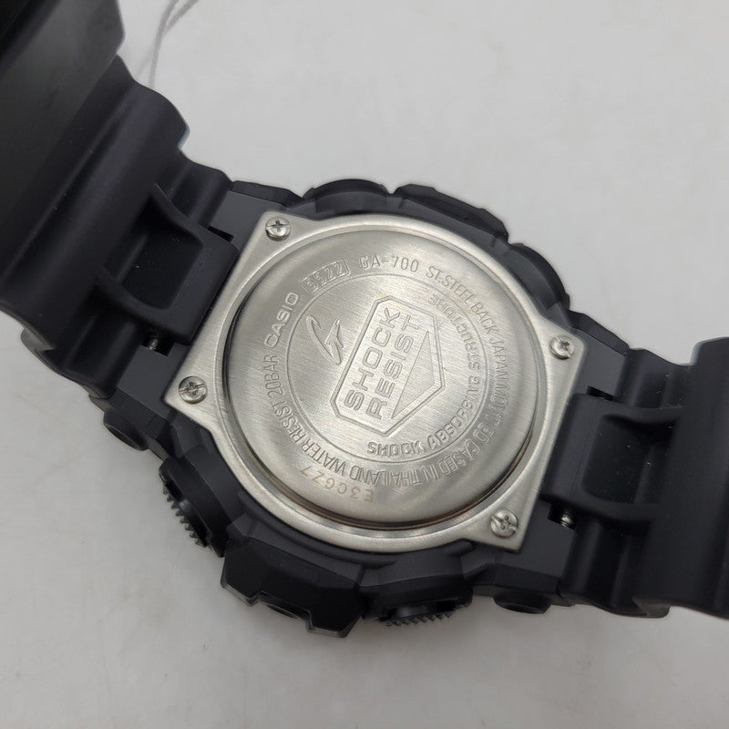 【中古美品】【メンズ/レディース】 G-SHOCK ジーショック GA-700-1B 腕時計 199-260527-as-13-izu サイズ：57.5 × 53.4 × 18.4 mm カラー：ブラック 万代Net店