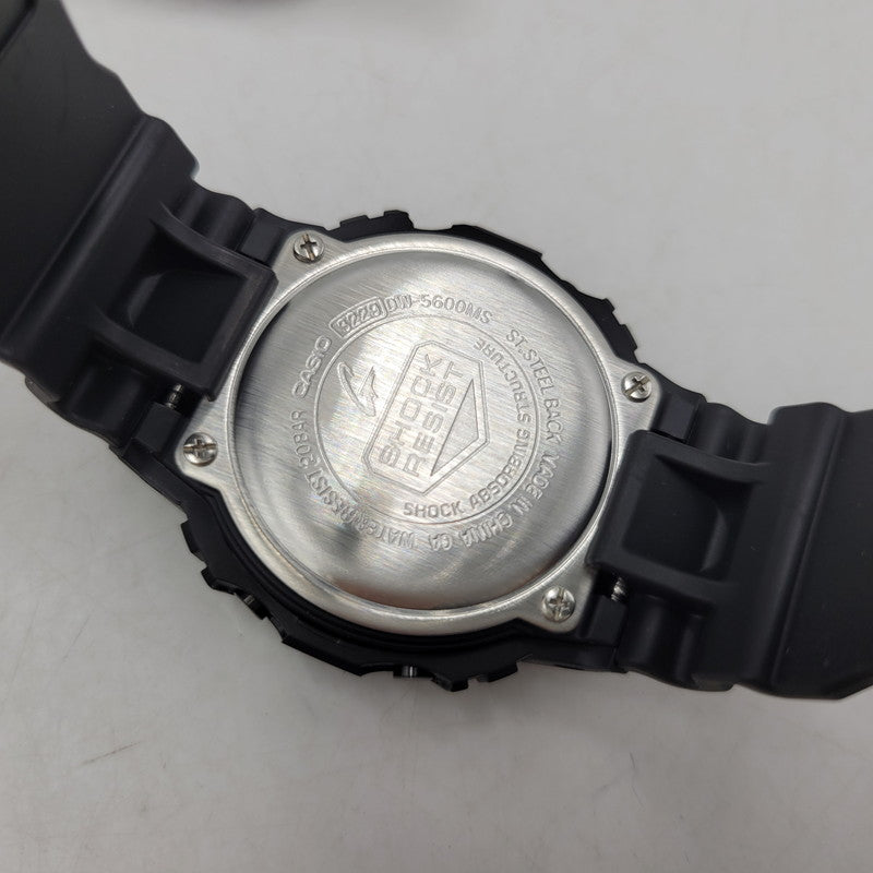 【中古美品】【メンズ/レディース】 G-SHOCK ジーショック DW-5600MS-1 腕時計 199-260527-as-11-izu サイズ：48.9 × 42.8 × 13.4 mm カラー：ブラック 万代Net店