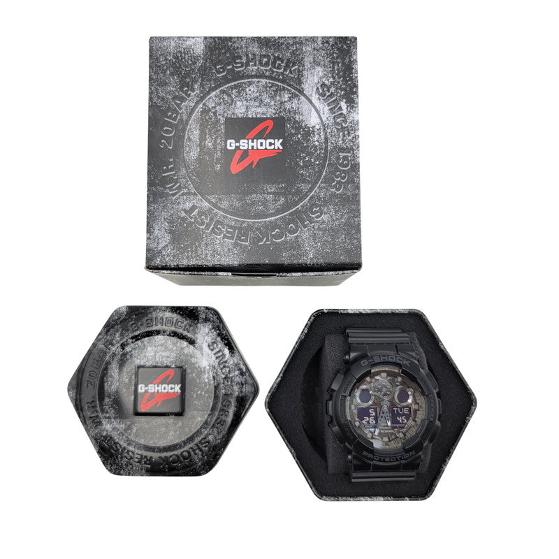 【中古美品】【メンズ/レディース】 G-SHOCK ジーショック GA-100CF-1ADR 腕時計 199-260527-as-12-izu サイズ：55 × 51.2 × 16.9 mm カラー：ブラック 万代Net店