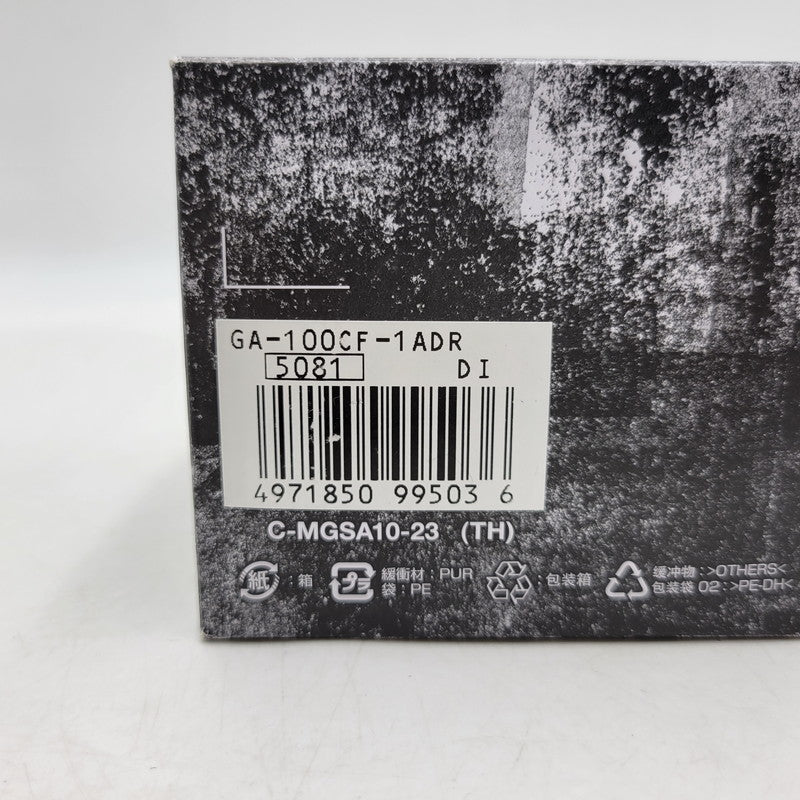 【中古美品】【メンズ/レディース】 G-SHOCK ジーショック GA-100CF-1ADR 腕時計 199-260527-as-12-izu サイズ：55 × 51.2 × 16.9 mm カラー：ブラック 万代Net店