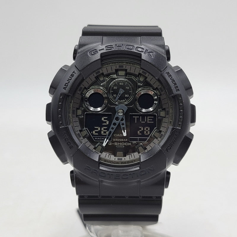 【中古美品】【メンズ/レディース】 G-SHOCK ジーショック GA-100CF-1ADR 腕時計 199-260527-as-12-izu サイズ：55 × 51.2 × 16.9 mm カラー：ブラック 万代Net店