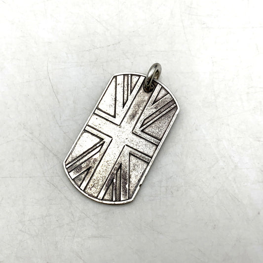 【中古品】【メンズ】 CHROME HEARTS クロムハーツ SV925 GOD SAVE STEVE JONES UNION JACK DOG TAG PENDANT TOP ゴッドセーブスティーブジョーンズ ユニオンジャック ドッグタグペンダントトップ アクセサリー 小物 190-250607-ma-26-izu カラー：シルバー 万代Net店