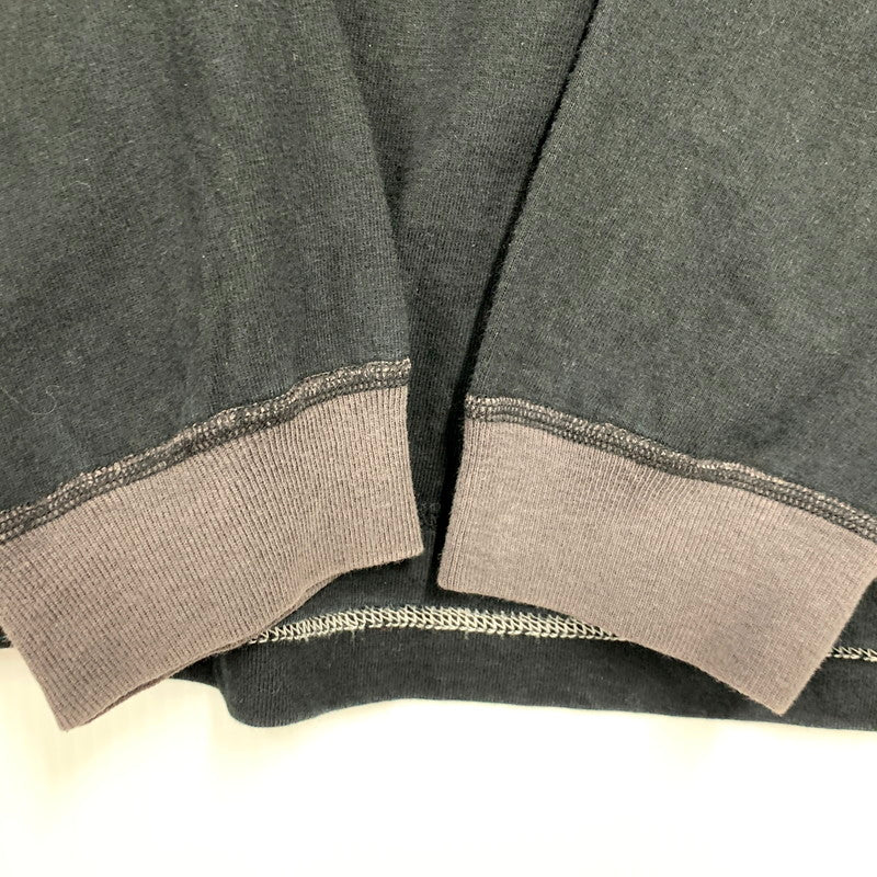 【中古品】【メンズ】 BARNS OUTFITTERS バーンズアウトフィッターズ LS HENLEYNECK CUT AND SEW ”BLACK" 長袖 黒 145-250703-rk-08-izu サイズ：M カラー：ブラック 万代Net店