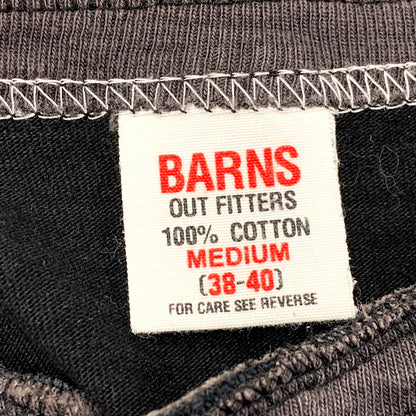 【中古品】【メンズ】 BARNS OUTFITTERS バーンズアウトフィッターズ LS HENLEYNECK CUT AND SEW ”BLACK" 長袖 黒 145-250703-rk-08-izu サイズ：M カラー：ブラック 万代Net店