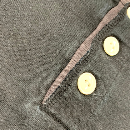 【中古品】【メンズ】 BARNS OUTFITTERS バーンズアウトフィッターズ LS HENLEYNECK CUT AND SEW ”BLACK" 長袖 黒 145-250703-rk-08-izu サイズ：M カラー：ブラック 万代Net店