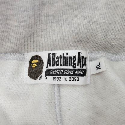 【中古品】【メンズ】 A BATHING APE アベイシングエイプ 001PTH701001M ONE POINT APE HEAD SWEAT PANTS ワンポイントエイプヘッドスウェットパンツ ズボン ボトムス 153-250614-ma-07-izu サイズ：XL カラー：ライトグレー 万代Net店