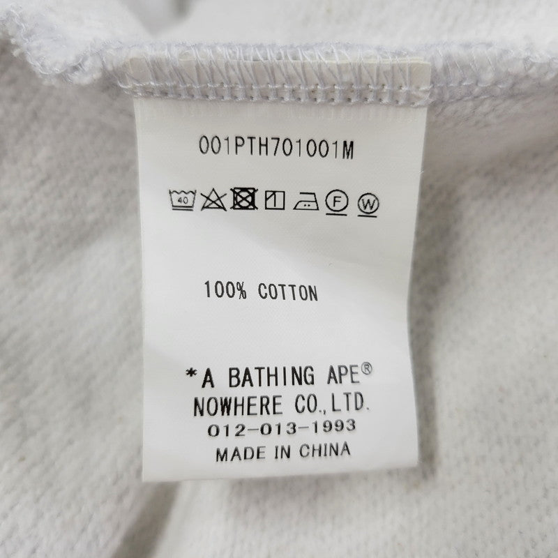 【中古品】【メンズ】 A BATHING APE アベイシングエイプ 001PTH701001M ONE POINT APE HEAD SWEAT PANTS ワンポイントエイプヘッドスウェットパンツ ズボン ボトムス 153-250614-ma-07-izu サイズ：XL カラー：ライトグレー 万代Net店