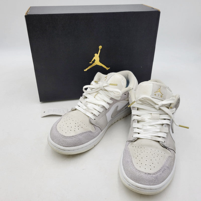 【中古品】【レディース】 NIKE ナイキ AIR JORDAN 1 LOW CV3043-100 エア ジョーダン 1 ロー スニーカー シューズ 靴 166-250614-as-21-izu サイズ：24.5cm カラー：WHITE/SKY GREY-FOOTBALL GREY 万代Net店