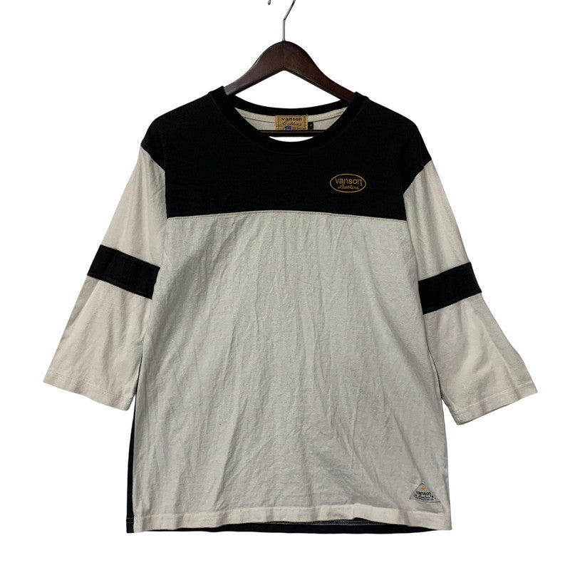 【中古品】【メンズ】 PAISLEY NUMBERLING 75 RAGLAN CUT AND SEW　ペイズリー柄 ナンバリング ラグラン カットソー 145-250731-rk-08-izu サイズ：M カラー：ホワイト×ブラック 万代Net店