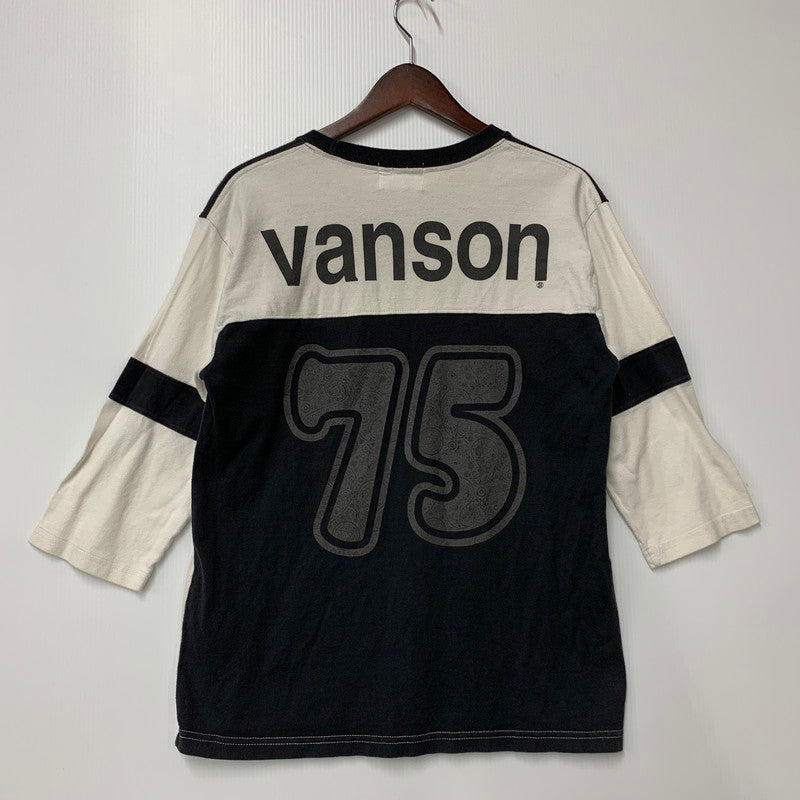 【中古品】【メンズ】 PAISLEY NUMBERLING 75 RAGLAN CUT AND SEW　ペイズリー柄 ナンバリング ラグラン カットソー 145-250731-rk-08-izu サイズ：M カラー：ホワイト×ブラック 万代Net店