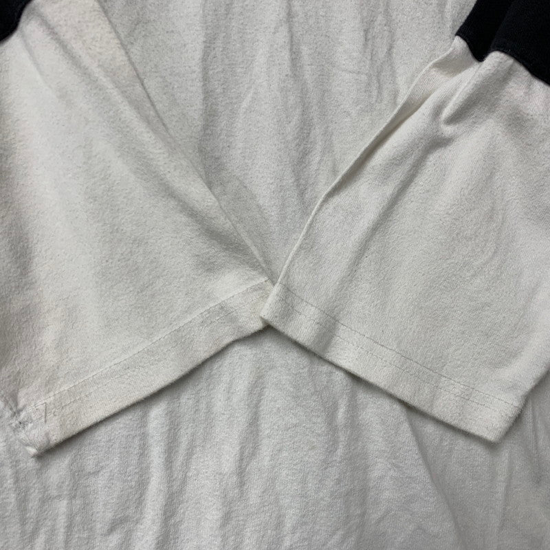 【中古品】【メンズ】 PAISLEY NUMBERLING 75 RAGLAN CUT AND SEW　ペイズリー柄 ナンバリング ラグラン カットソー 145-250731-rk-08-izu サイズ：M カラー：ホワイト×ブラック 万代Net店