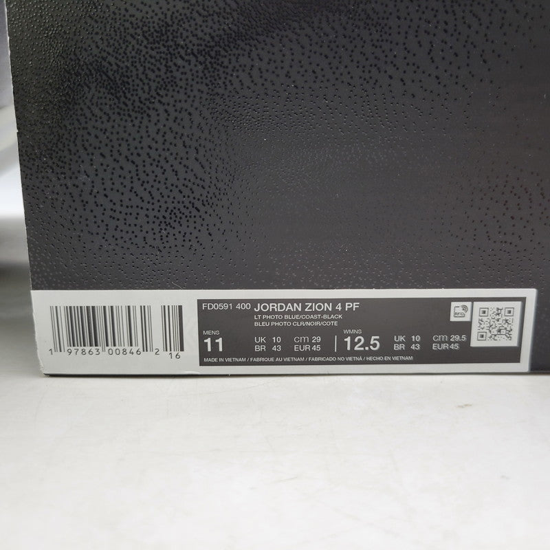 【中古美品】【メンズ】 NIKE ナイキ JORDAN ZION 4 PF FD0591-400 ジョーダン ザイオン 4 PF スニーカー シューズ 靴 160-250609-as-19-izu サイズ：29cm カラー：LT PHOTO BLUE/COAST-BLACK 万代Net店