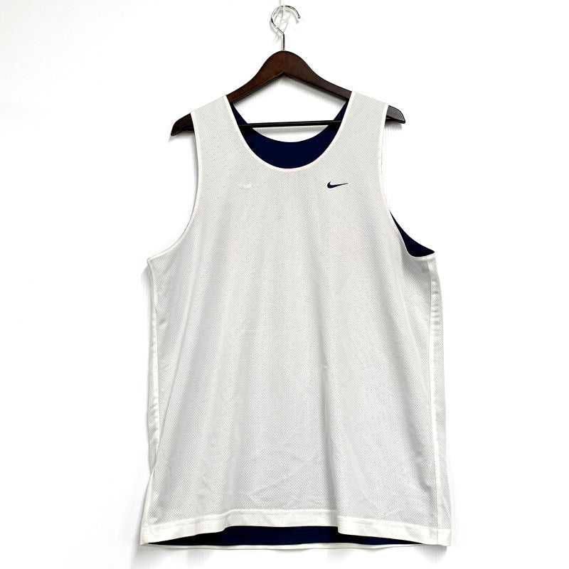 【中古品】【メンズ】 NIKE ナイキ REVERSIBLE BASKETBALL GAME SHIRT リバーシブル バスケットボール ゲームシャツ トップス 146-250613-as-06-izu サイズ：XL カラー：ネイビー/ホワイト 万代Net店