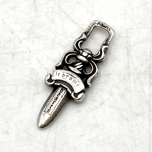 【中古品】【メンズ/レディース】 CHROME HEARTS クロムハーツ 925 DAGGER ZIP CHARM PENDANT TOP ダガー ジップ チャーム ペンダントトップ アクセサリー 190-250610-as-10-izu カラー：シルバー 万代Net店