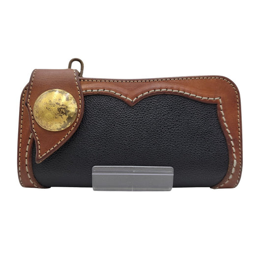 【中古品】【メンズ】 革蛸 JAPANG ジパング LEATHER LONG WALLET レザー ロングウォレット 般若 コンチョ付き 長財布 200-250609-as-14-izu カラー：ブラック×ブラウン 万代Net店