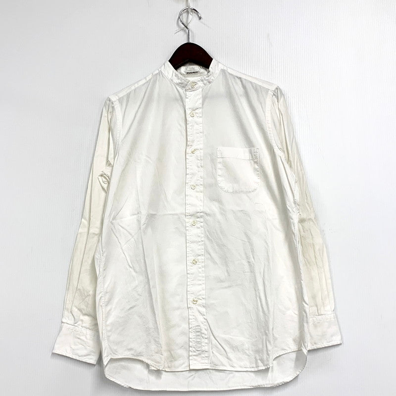 【中古品】【メンズ】 STANDARD FIT BAND COLLAR SHIRT スタンダードフィット バンドカラーシャツ 長袖 トップス 141-250613-as-08-izu サイズ：15-32 カラー：ホワイト 万代Net店