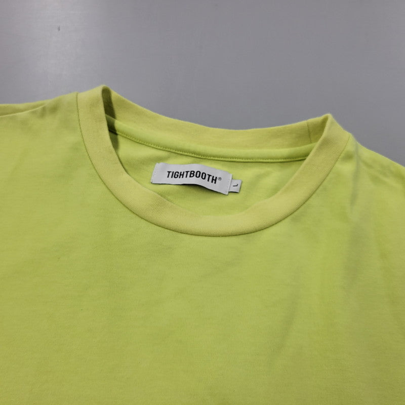 【中古品】【メンズ】 TIGHTBOOTH PRODUCTION タイトブースプロダクション BACK PRINT SS TEE バック プリント Tシャツ 半袖 トップス 142-250615-ay-02-izu サイズ：L カラー：イエロー系 万代Net店