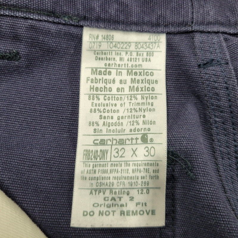 【中古品】【メンズ】 CARHARTT FLAME RESISTANT カーハート フレームレジスタント FRB240-DNY CARGO PANTS カーゴパンツ ズボン ボトムス 158-250614-ma-09-izu サイズ：32×30 カラー：NAVY 万代Net店