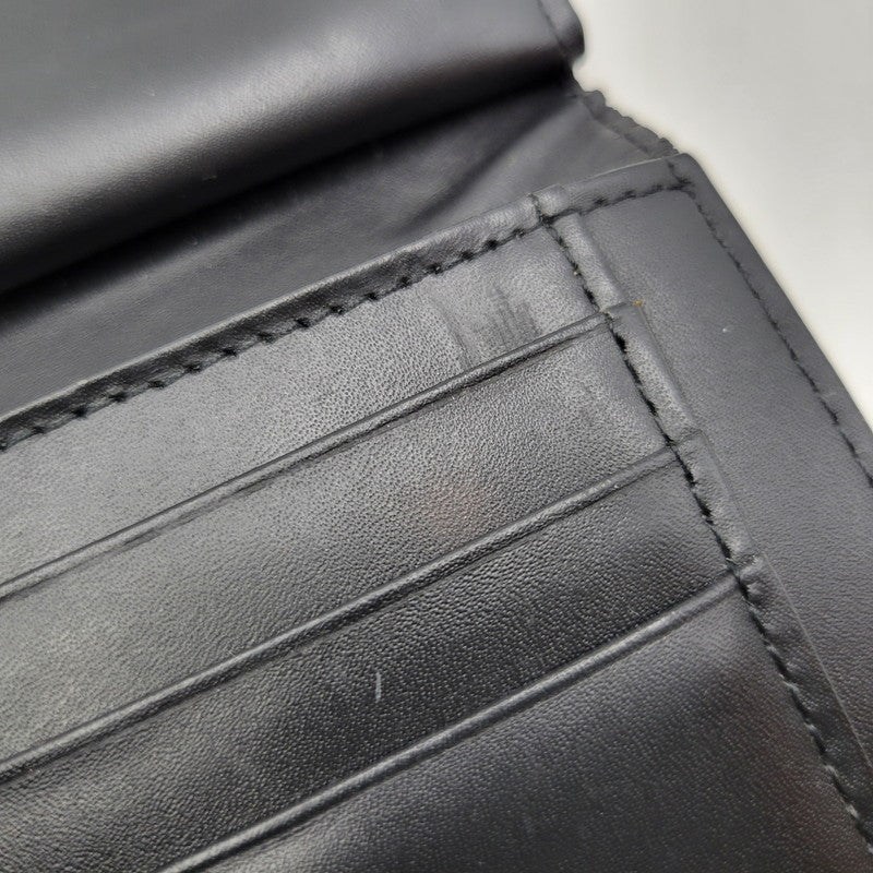 【中古品】【メンズ/レディース】 JAM HOME MADE ジャムホームメイド × INDEN-YA 印傳屋 がま口二つ折り財布 ウォレット 200-250614-as-27-izu カラー：ブラック 万代Net店