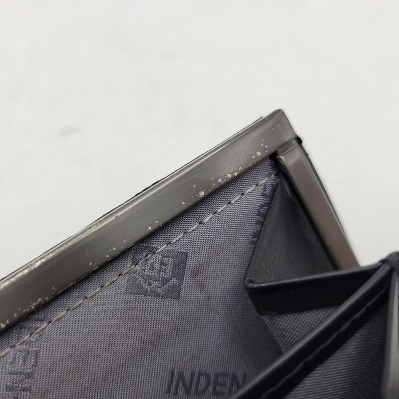 【中古品】【メンズ/レディース】 JAM HOME MADE ジャムホームメイド × INDEN-YA 印傳屋 がま口二つ折り財布 ウォレット 200-250614-as-27-izu カラー：ブラック 万代Net店