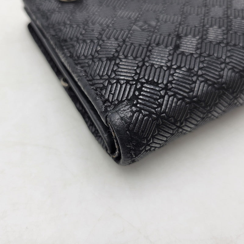 【中古品】【メンズ/レディース】 JAM HOME MADE ジャムホームメイド × INDEN-YA 印傳屋 がま口二つ折り財布 ウォレット 200-250614-as-27-izu カラー：ブラック 万代Net店