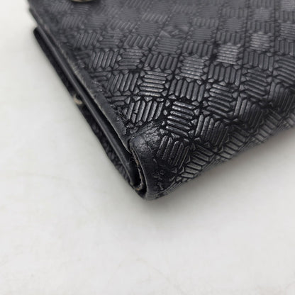 【中古品】【メンズ/レディース】 JAM HOME MADE ジャムホームメイド × INDEN-YA 印傳屋 がま口二つ折り財布 ウォレット 200-250614-as-27-izu カラー：ブラック 万代Net店