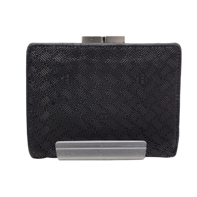 【中古品】【メンズ/レディース】 JAM HOME MADE ジャムホームメイド × INDEN-YA 印傳屋 がま口二つ折り財布 ウォレット 200-250614-as-27-izu カラー：ブラック 万代Net店