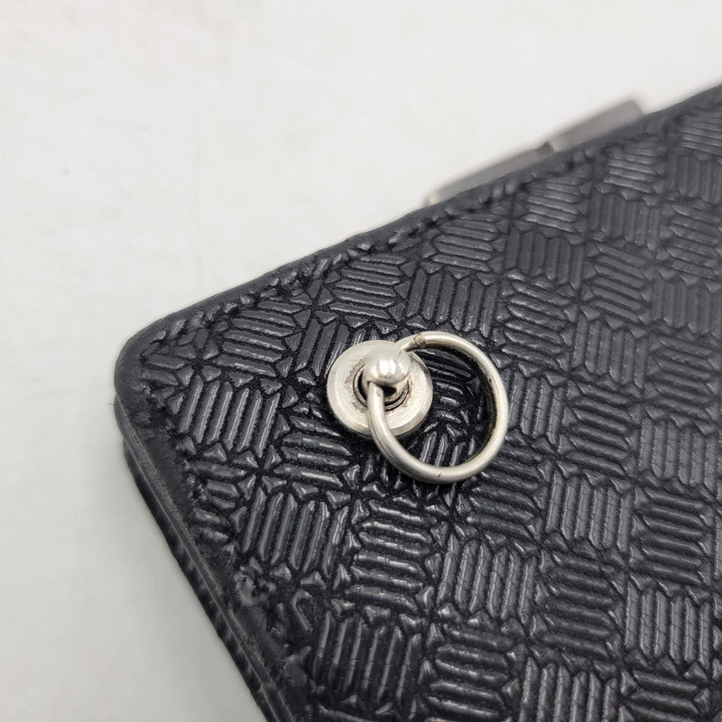 【中古品】【メンズ/レディース】 JAM HOME MADE ジャムホームメイド × INDEN-YA 印傳屋 がま口二つ折り財布 ウォレット 200-250614-as-27-izu カラー：ブラック 万代Net店