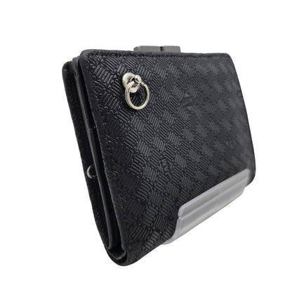 【中古品】【メンズ/レディース】 JAM HOME MADE ジャムホームメイド × INDEN-YA 印傳屋 がま口二つ折り財布 ウォレット 200-250614-as-27-izu カラー：ブラック 万代Net店