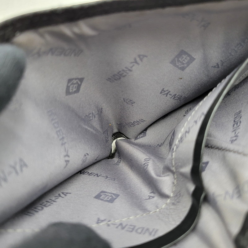 【中古品】【メンズ/レディース】 JAM HOME MADE ジャムホームメイド × INDEN-YA 印傳屋 がま口二つ折り財布 ウォレット 200-250614-as-27-izu カラー：ブラック 万代Net店