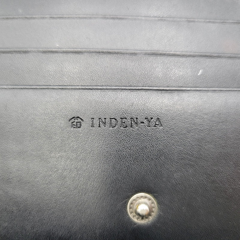 【中古品】【メンズ/レディース】 JAM HOME MADE ジャムホームメイド × INDEN-YA 印傳屋 がま口二つ折り財布 ウォレット 200-250614-as-27-izu カラー：ブラック 万代Net店