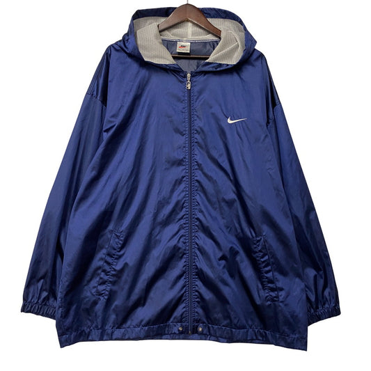 【中古品】【メンズ】 OLD NIKE オールドナイキ S7-06-11-PRA 白タグ 00S HOODED NYLON JACKET 00年代 フーデッドナイロンジャケット アウター 長袖 146-250728-ma-11-izu サイズ：XL カラー：ネイビー 万代Net店