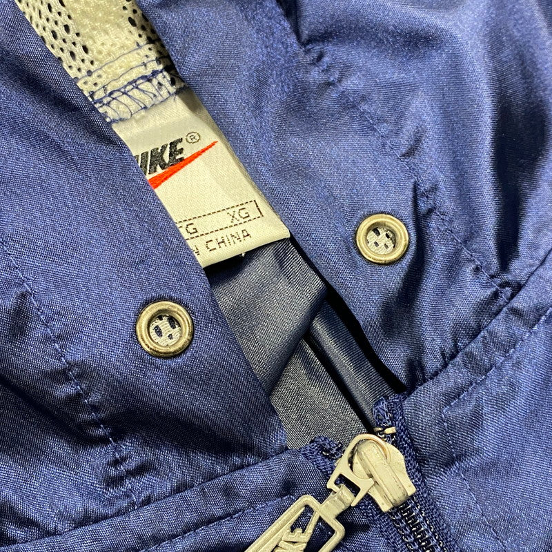 【中古品】【メンズ】 OLD NIKE オールドナイキ S7-06-11-PRA 白タグ 00S HOODED NYLON JACKET 00年代 フーデッドナイロンジャケット アウター 長袖 146-250728-ma-11-izu サイズ：XL カラー：ネイビー 万代Net店