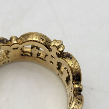 【中古品】【メンズ/レディース】 Justin Davis ジャスティンデイビス 925 VERONA RING ヴェローナ リング 指輪 アクセサリー 192-250615-as-21-izu カラー：ゴールド 万代Net店