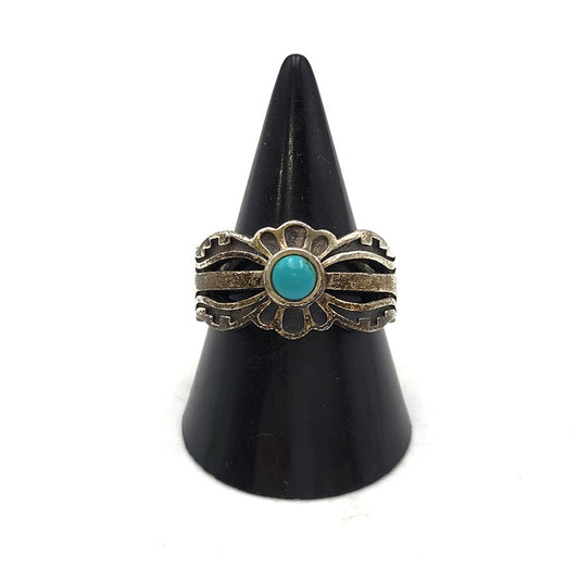 【現状渡し品】【メンズ/レディース】 SAAD サード 925 TURQUOISE RING ターコイズ リング 指輪 アクセサリー 191-250615-as-18-izu サイズ：17号 カラー：シルバー 万代Net店