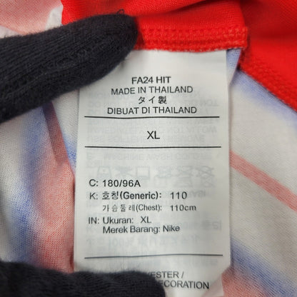 【中古品】【メンズ】 NIKE ナイキ ATLETICO DE MADRID 24-25 HOME SS UNIFORM FN8790-406 アトレティコ マドリード ホーム レプリカ ユニフォーム 半袖 ロゴ プリント トップス 148-250615-ay-05-izu サイズ：XL カラー：マルチ 万代Net店