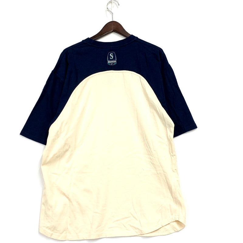 【中古品】【メンズ】 NIKE TEAM ナイキチーム SEATTLE MARINERS LOGO SWOOSH SS TEE シアトルマリナーズ ロゴスウッシュショートスリーブT トップス 半袖 146-250708-ma-08-izu サイズ：不明 カラー：ネイビー/クリーム 万代Net店