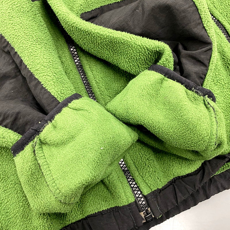 【現状渡し品】【キッズ】 THE NORTH FACE ザ・ノースフェイス POLARTEC FLEECE JACKET T201 ポーラテック フリースジャケット アウター 173-250620-as-04-izu サイズ：L カラー：グリーン×ブラック 万代Net店