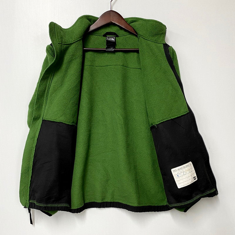 【現状渡し品】【キッズ】 THE NORTH FACE ザ・ノースフェイス POLARTEC FLEECE JACKET T201 ポーラテック フリースジャケット アウター 173-250620-as-04-izu サイズ：L カラー：グリーン×ブラック 万代Net店