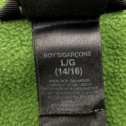 【現状渡し品】【キッズ】 THE NORTH FACE ザ・ノースフェイス POLARTEC FLEECE JACKET T201 ポーラテック フリースジャケット アウター 173-250620-as-04-izu サイズ：L カラー：グリーン×ブラック 万代Net店