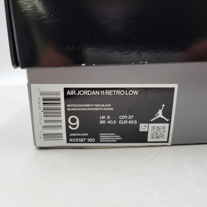 【中古品】【メンズ】 NIKE ナイキ AIR JORDAN 11 RETRO LOW AV2187-160 エアジョーダン 11 レトロ ロー スニーカー シューズ 靴 160-250615-as-05-izu サイズ：27cm カラー：WHITE/UNIVERSITY RED-BLACK 万代Net店