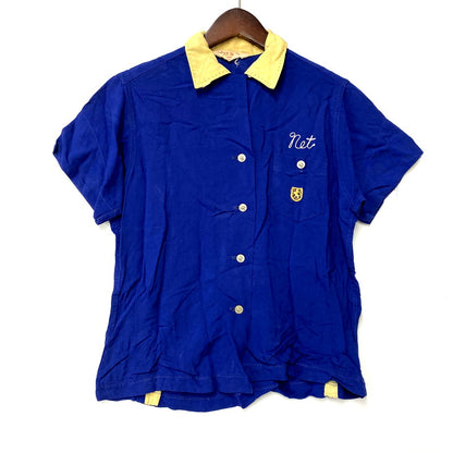 【現状渡し品】【メンズ】 NAT NAST ナットナスト FAIRGROUND SS BOWLING SHIRT ショートスリーブ ボーリングシャツ CREATIONタグ 半袖 トップス 146-250615-as-10-izu カラー：ブルー 万代Net店