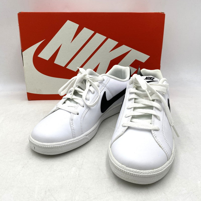 【中古美品】【メンズ/レディース】 NIKE ナイキ COURT ROYALE SL 844802-100 コート ロイヤル SL スニーカー シューズ 靴 160-250618-as-17-izu サイズ：25.5cm カラー：WHITE/BLACK 万代Net店