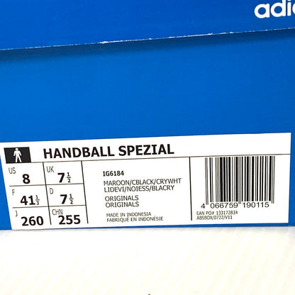 【中古品】【メンズ/レディース】 adidas アディダス HANDBALL SPEZIAL IG6184 ハンドボール スペツィアル スニーカー シューズ 靴 161-250618-as-03-izu サイズ：26cm カラー：MAROON/CBLACK/CRYWHT 万代Net店